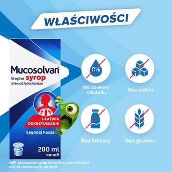 Mucosolvan, 30 mg/5 ml, syrop, 200 ml