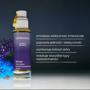 Uzdrovisco Night Renew, serum stymulujące i przeciwzmarszczkowe na noc, 30 ml