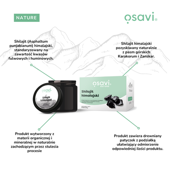 Osavi Shilajit Himalajski - żywica, proszek, 50 g