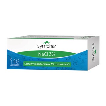 Symphar NaCl 3%, roztwór do inhalacji hipertoniczny, 4 ml, 48 ampułek