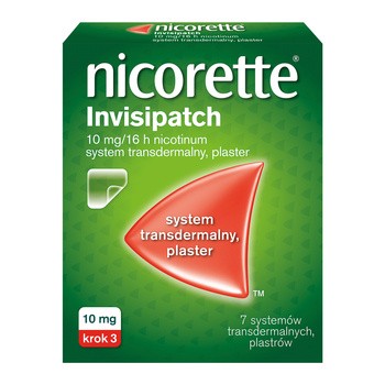 Nicorette invisipatch, 10 mg, plastry transdermalne, 7 szt.