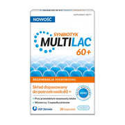 Multilac 60+, kapsułki, synbiotyk (probiotyk + prebiotyk), 20 szt.