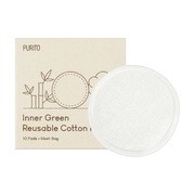 alt Purito Inner Green Reusable Cotton Rounds, bambusowo-bawełniane wielorazowe płatki kosmetyczne, 10 szt.