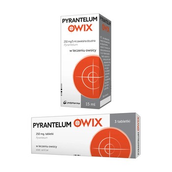 Zestaw Pyrantelum OWIX, 250 mg, zawiesina + tabletki