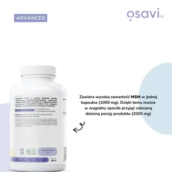 Osavi MSM 1000 mg, kapsułki twarde, 120 szt.