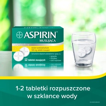 Aspirin Musująca (Ultra Fast), 500 mg, tabletki musujące, 12 szt.