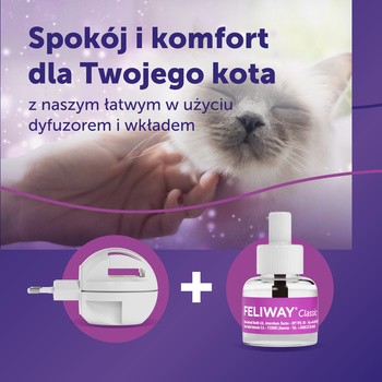 Feliway Classic, zestaw: dyfuzor i wkład uzupełniający 48 ml, 1 szt.
