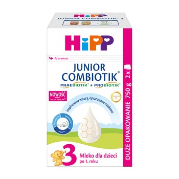 HIPP 3 Junior Combiotik, mleko następne dla dzieci po 1. roku, proszek, 750 g