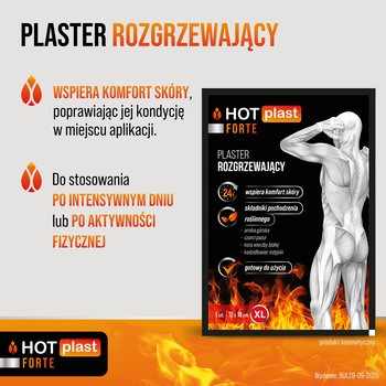 Hot Plast Forte, plaster rozgrzewający, 12 x 18 cm, 1 szt.