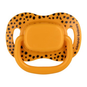 Canpol Babies, smoczek uspokajający, silikonowy symetryczny, 0-6 m, BabiesBoo pomarańczowy, 1 szt.