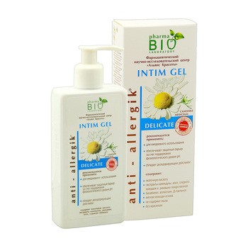 BIO Pharma, żel do higieny intymnej Delicate z bisabolem. alantoniną i D-Pantenolem, antyalergiczny, 250 ml