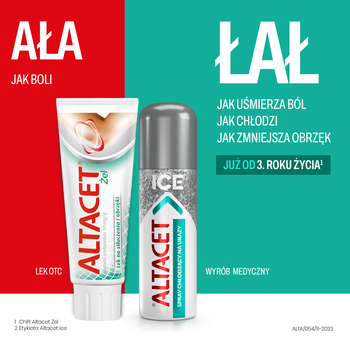 Altacet, 10 mg/g, żel na urazy i stłuczenia w tubie, 75 g