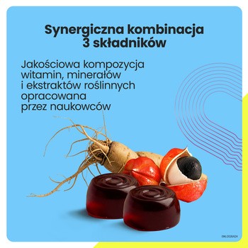 Vit Vibes Energy Booster, żelki, smak truskawkowy, 60 szt.