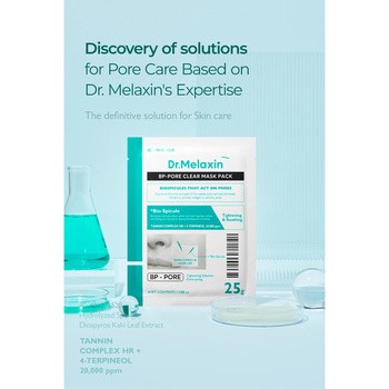 Dr.Melaxin BP Pore Clear Mask Pack, maska oczyszczająca dla skóry z widocznymi porami, 5 x 25 g