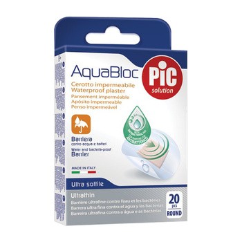 PiC Solution AquaBloc, plastry rounded, antybakteryjne, 20 szt.