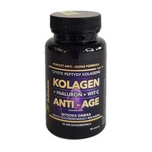 Kolagen ANTI-AGE + kwas hialuronowy + witamina C, tabletki, 90 szt.