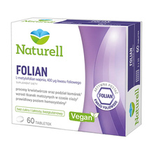 Naturell Folian, 400 µg kwasu foliowego, tabletki, 60 szt.
