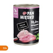 Zestaw 12 x Pan Mięsko, karma mokra dla kociąt, kurczak z cielęciną, 400 g