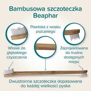 Beaphar Bamboo Toothbrush, szczoteczka do zębów dla psów i kotów, 1 szt.