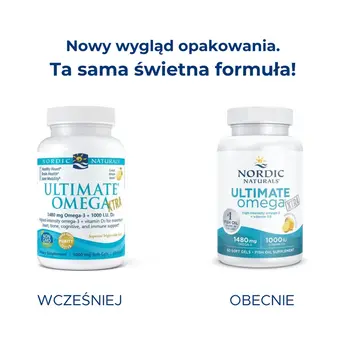 Nordic Naturals Ultimate Omega Xtra 1480 mg, kapsułki, smak cytrynowy, 60 szt.