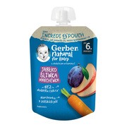 Gerber Natural, Deserek śliwka marchewka, tubka, 6 m+, 80 g https://azcdn.doz.pl/image/d/product/edc8f933-scale-180x180.png