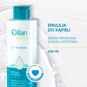 Oillan Derm+, emulsja do kąpieli, 400 ml