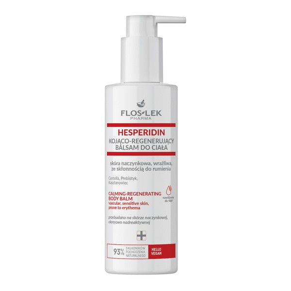 FlosLek Pharma Flos-Lek Hesperidin, balsam kojąco-regenerujący do skóry naczynkowej, wrażliwej, ze skłonnością do rumienia,175 ml