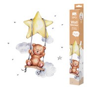 Sipo, Naklejki na ścianę dla dzieci, Miś na huśtawce, 1 szt. https://azcdn.doz.pl/image/d/product/e15154b3-scale-180x180.jpg