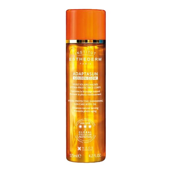 Institut Esthederm Esthederm Adaptasun Golden Glow Hydra-Protective Shimmering Sun Care Body Oil, Öl aufhellend z mit hohem Schutz, 125 ml — Inhaltsstoffe und Bewertung