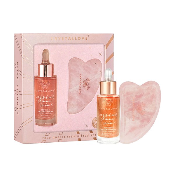 Crystallove Zestaw Crystallove, serum do twarzy z kwarcem różowym, 30 ml + płytka do masażu gua sha, 1 szt. — Inhaltsstoffe und Bewertung