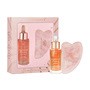 Zestaw Crystallove, serum do twarzy z kwarcem różowym, 30 ml + płytka do masażu gua sha, 1 szt.