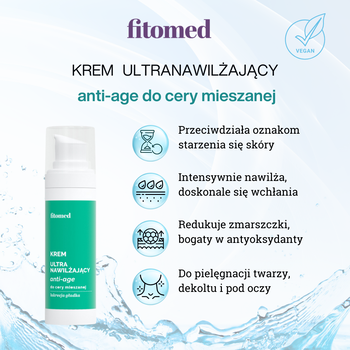 Fitomed, krem ultranawilżający anti-age do cery mieszanej, Lukrecja gładka, 30 g