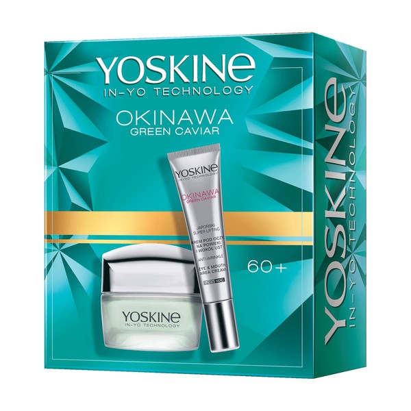 YOSKINE Zestaw Yoskine Okinawa, Green Caviar, krem na dzień/noc 60+, 50 ml + Green Caviar, krem pod oczy, 15 ml