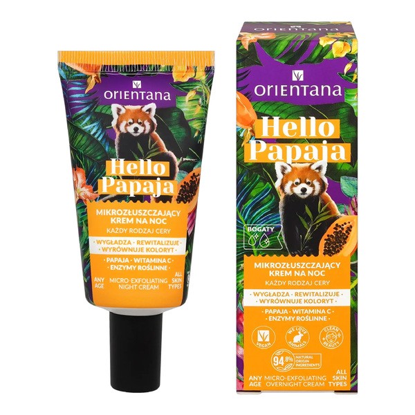 Orientana Orientana Hello Papaja, krem mikrozłuszczający, na noc, 40 ml — Inhaltsstoffe und Bewertung