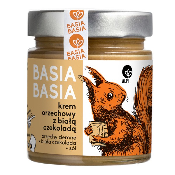 BasiaBasia BasiaBasia, krem orzechowy z białą czekoladą, 210 g — Składniki i ocena