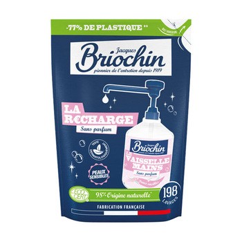 Briochin, żel do mycia naczyń i rąk na bazie mydła marsylskiego, zapas, 450 ml