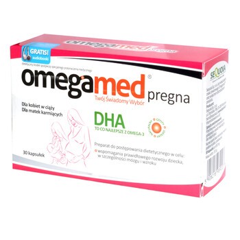 Omegamed Pregna DHA, kapsułki, 30 szt + GRATIS Audiobook