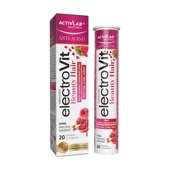 ActivLab ElectroVit Beauty Hair, tabletki musujące, smak malina-granat, 20 szt.