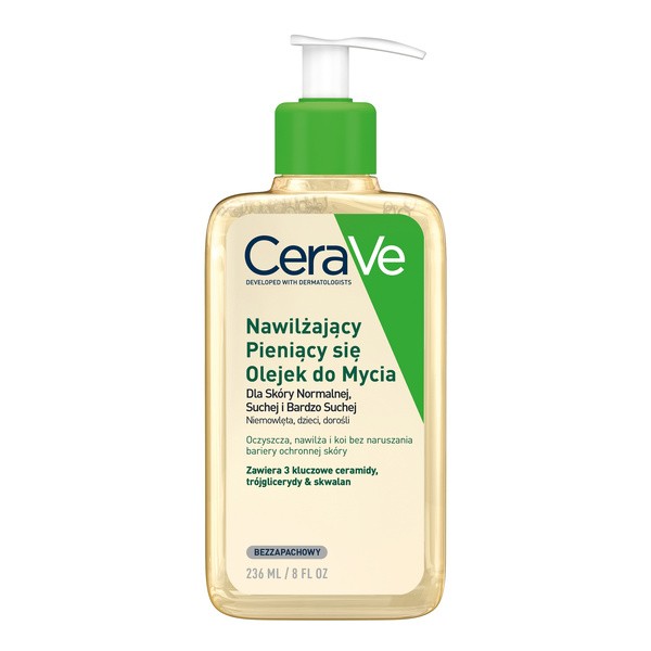 CeraVe CeraVe, nawilżający pieniący się olejek do mycia, 236 ml