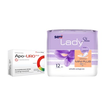 Zestaw Apo-Uro + Seni Lady Slim Mini Plus, wkładki