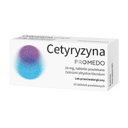 Cetyryzyna Promedo, 10 mg, tabletki powlekane, 10 szt.