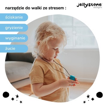 Jellystone Designs, gryzak terapeutyczny Niebieski Robot, 1 szt.