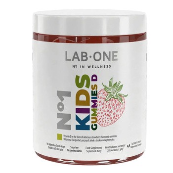 Lab One KidsGummies D, żelki, smak truskawkowy, 60 szt.