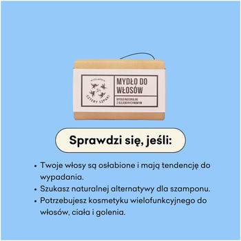 Mydlarnia 4 Szpaki, Naturalne mydło w kostce do włosów, 110 g