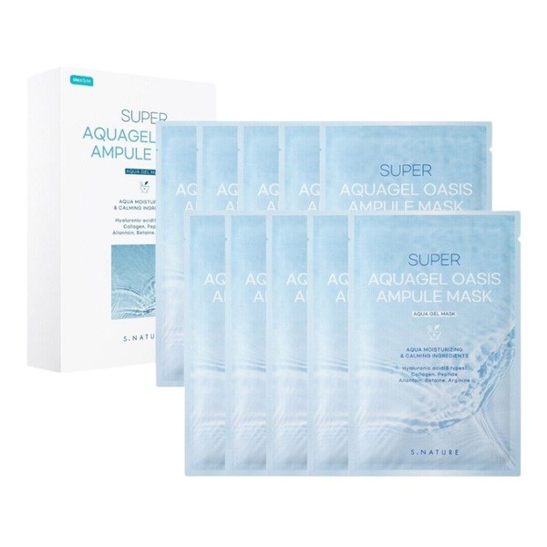 S. Nature Super Aquagel Oasis Ampule Mask, Maske als Gel für das Gesicht, 10 x 30 ml