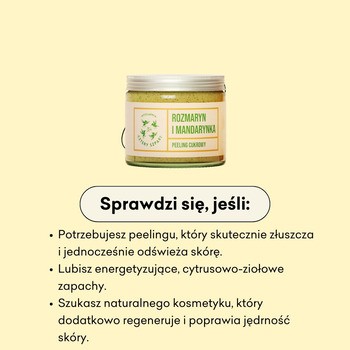 Mydlarnia 4 Szpaki, Peeling cukrowy, Rozmaryn i Mandarynka, 250 ml