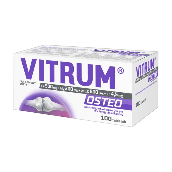 Кальций с магнием и витамином D Vitrum Osteo, для костей, 100 таблеток