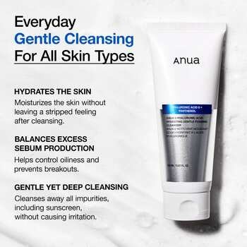 Anua 8 8 Hyaluronic Acid Hydrating Gentle Foaming Cleanser, pianka do twarzy, 150 ml