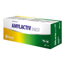 Vetfood Amylactiv Digest, preparat enzymatyczny dla psów i kotów, kapsułki, 120 szt.