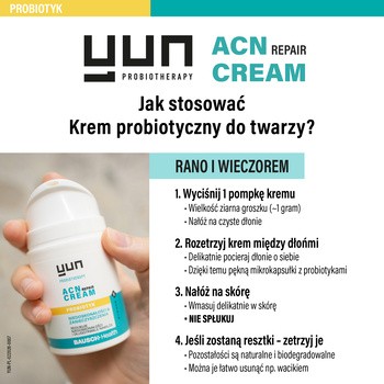Yun ACN Repair Cream, krem probiotyczny, 50 ml